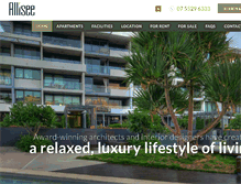 Tablet Screenshot of alliseeapartments.com.au